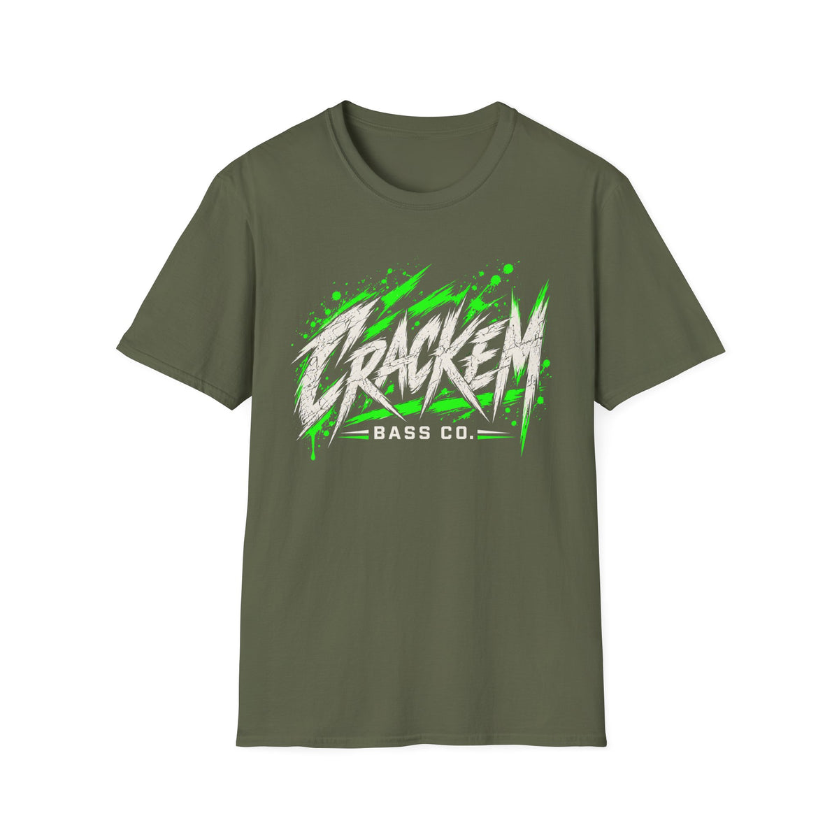 Crackem Green on dark background